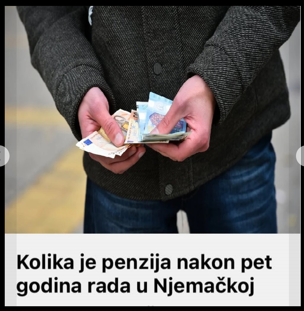 Kolika je penzija nakon pet godina rada u Njemačkoj