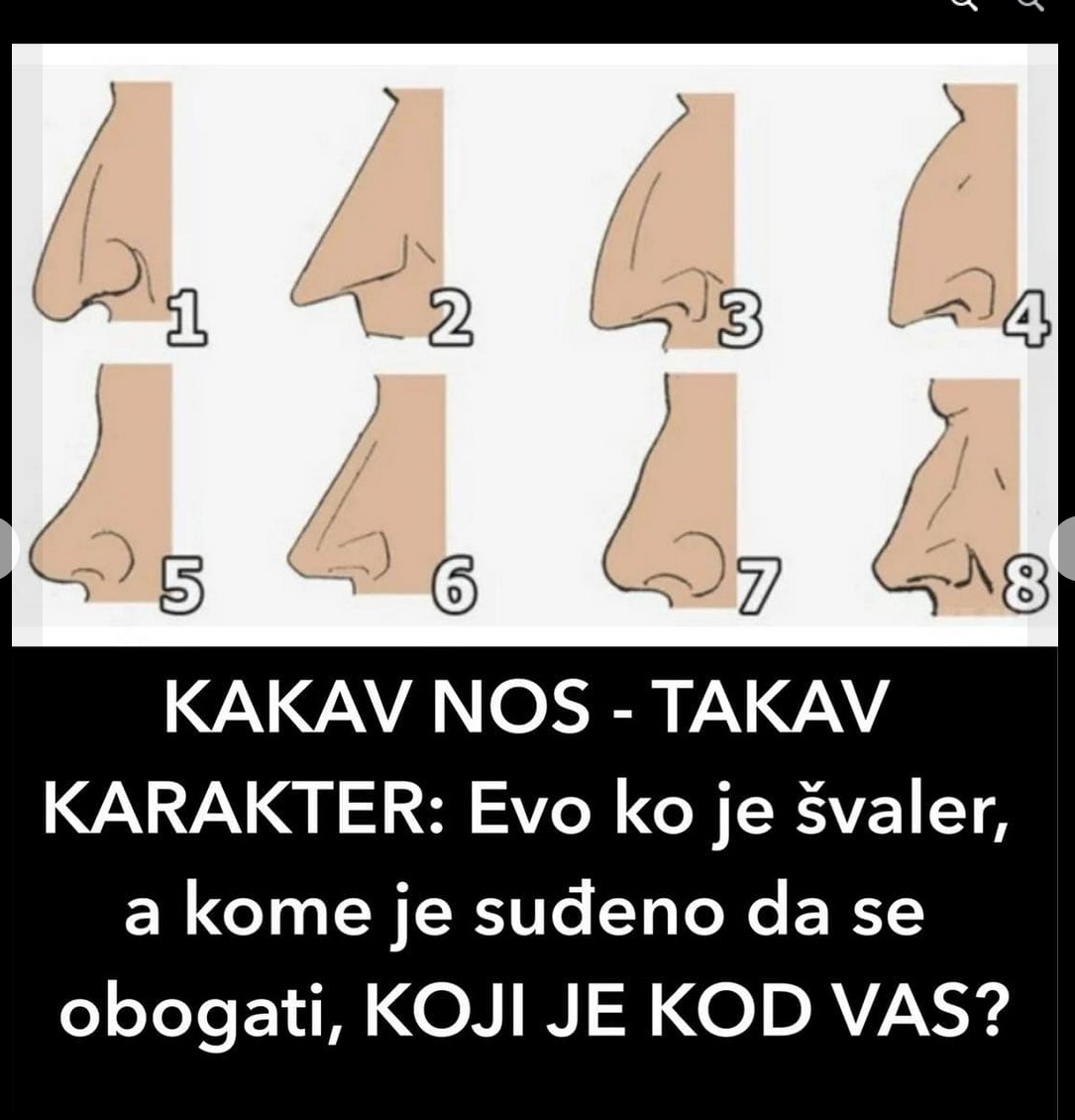 KAKAV NOS – TAKAV KARAKTER: Evo ko je švaler, a kome je suđeno da se obogati, KOJI JE KOD VAS?