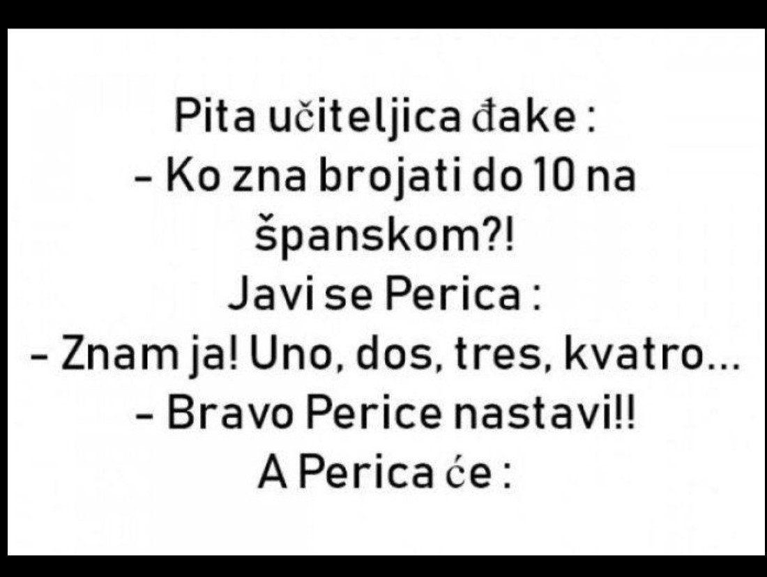 VIC : Brojanje na španskom Perice LEGENDO! Cijeli vic u komentaru