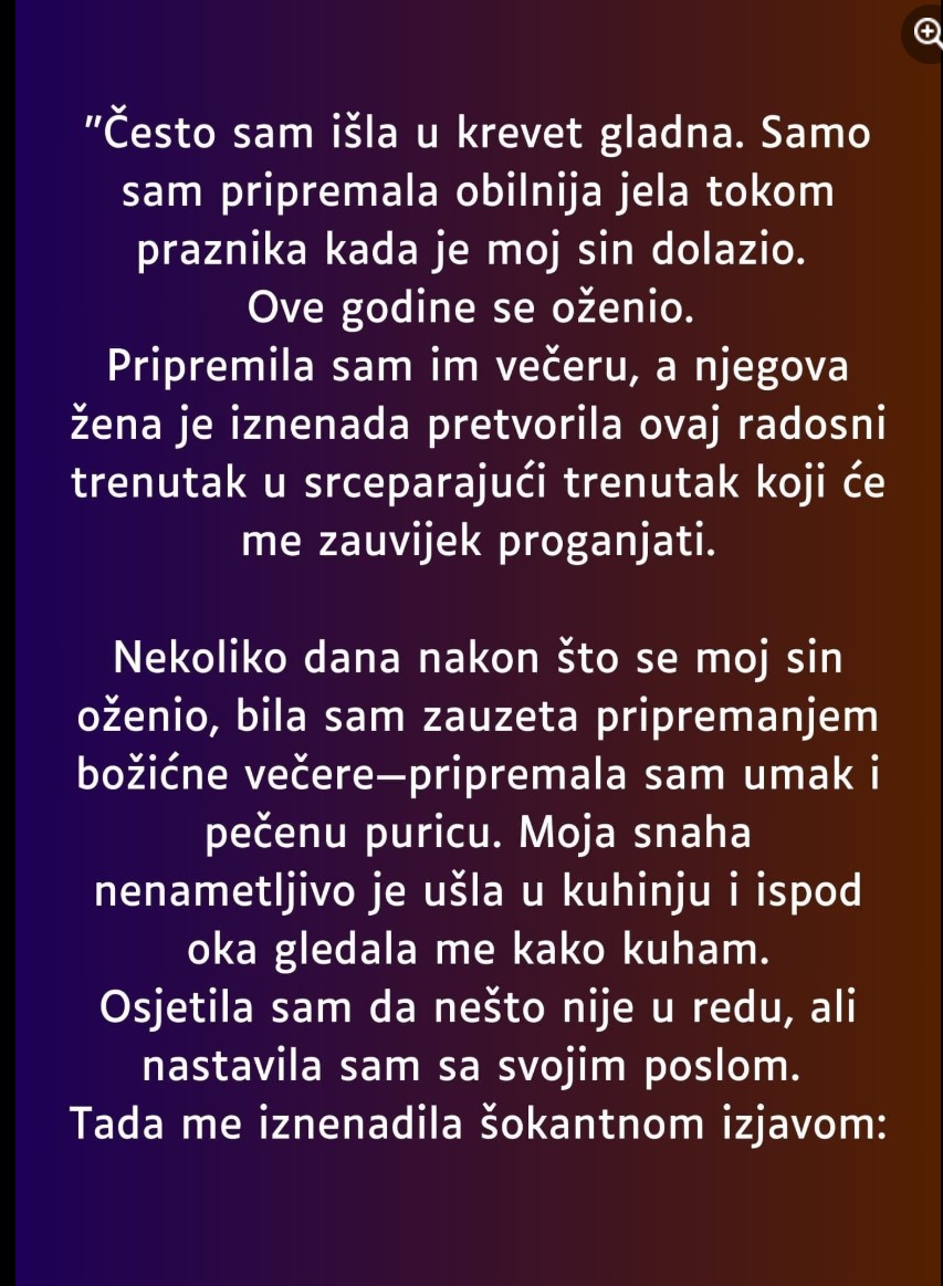 “Često sam išla u krevet gladna…”