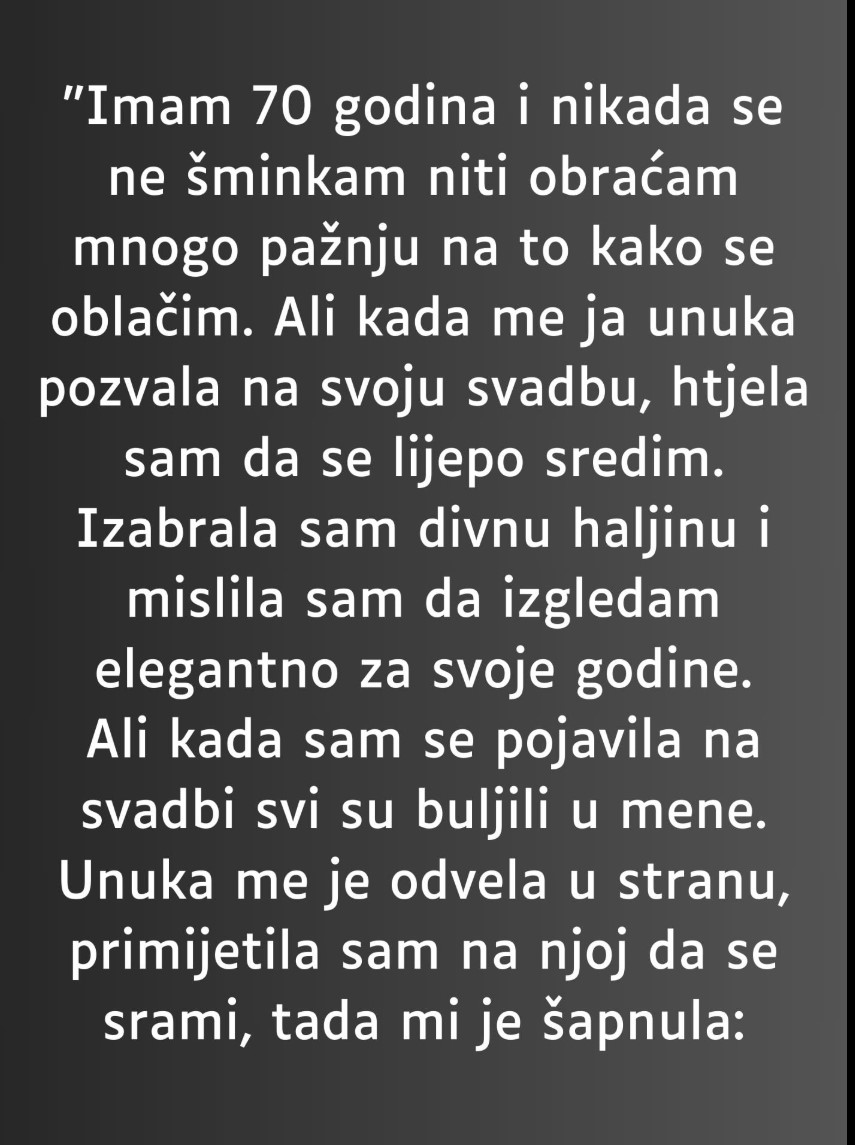 Imam 70 godina i nikada se ne šminkam niti obraćam mnogo pažnju na to kako se oblačim