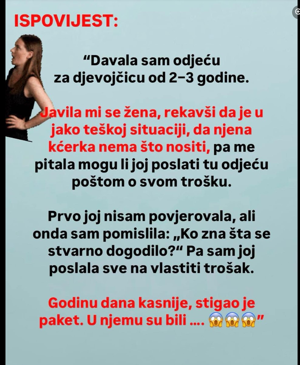 “Davala sam odjeću za djevojčicu od 2–3 godine”