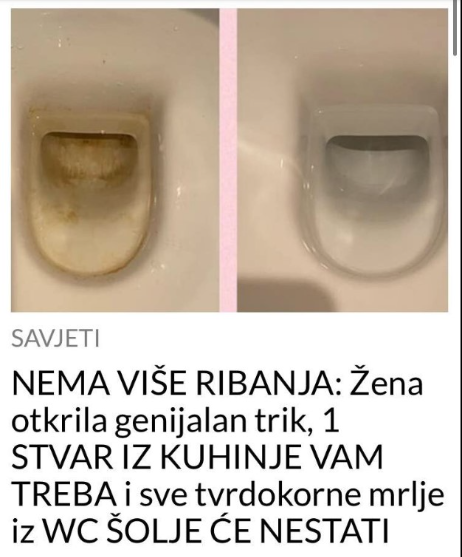 NEMA VIŠE RIBANJA: Žena otkrila genijalan trik, 1 STVAR IZ KUHINJE VAM TREBA i sve tvrdokorne mrlje iz WC ŠOLJE ĆE NESTATI