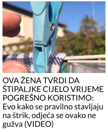 OVA ŽENA TVRDI DA ŠTIPALJKE CIJELO VRIJEME POGREŠNO KORISTIMO: Evo kako se pravilno stavljaju na štrik, odjeća se ovako ne gužva (VIDEO)