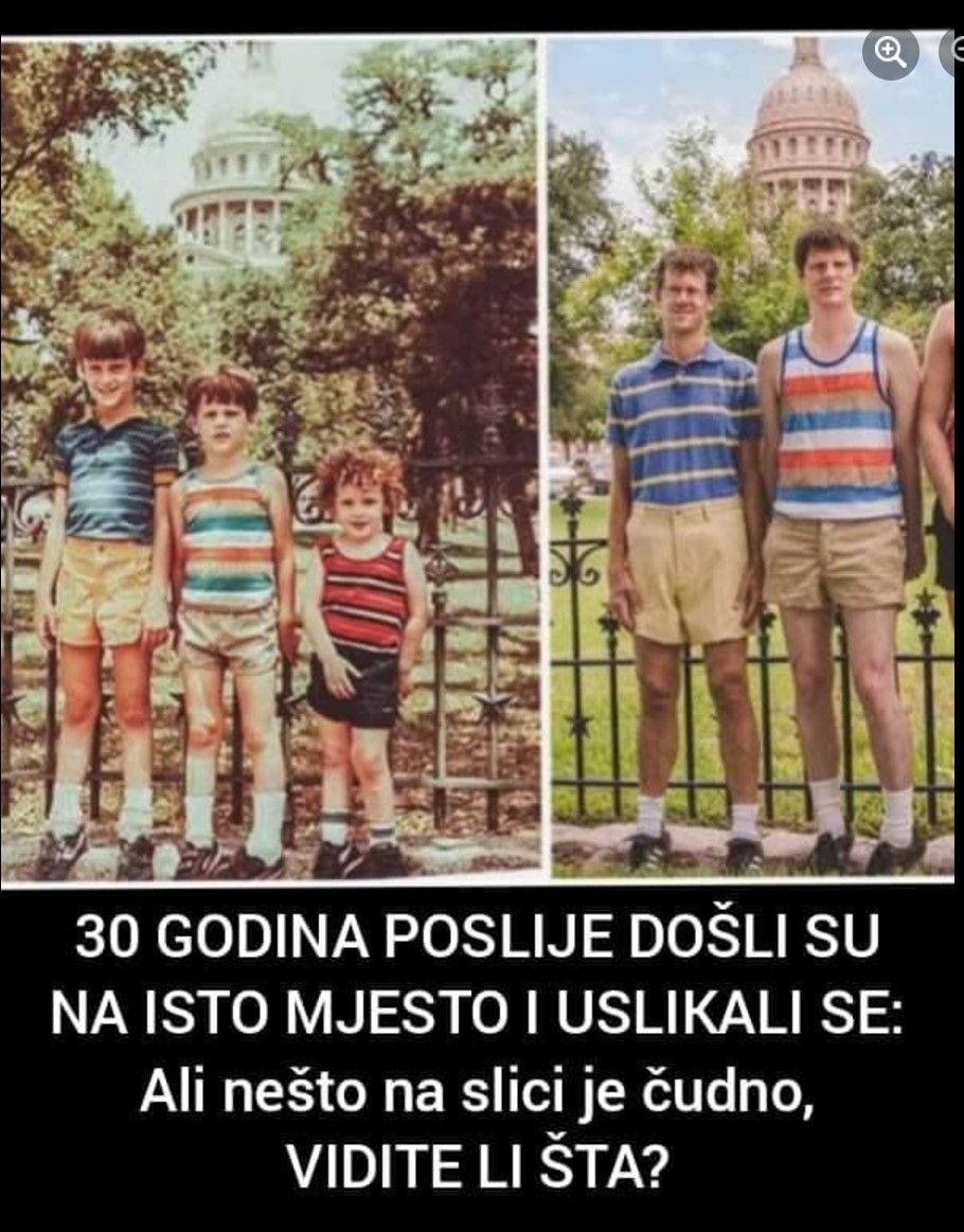 30 GODINA POSLIJE DOŠLI SU NA ISTO MJESTO I USLIKALI SE: Ali nešto na slici nije uredu, VIDITE LI ŠTA?