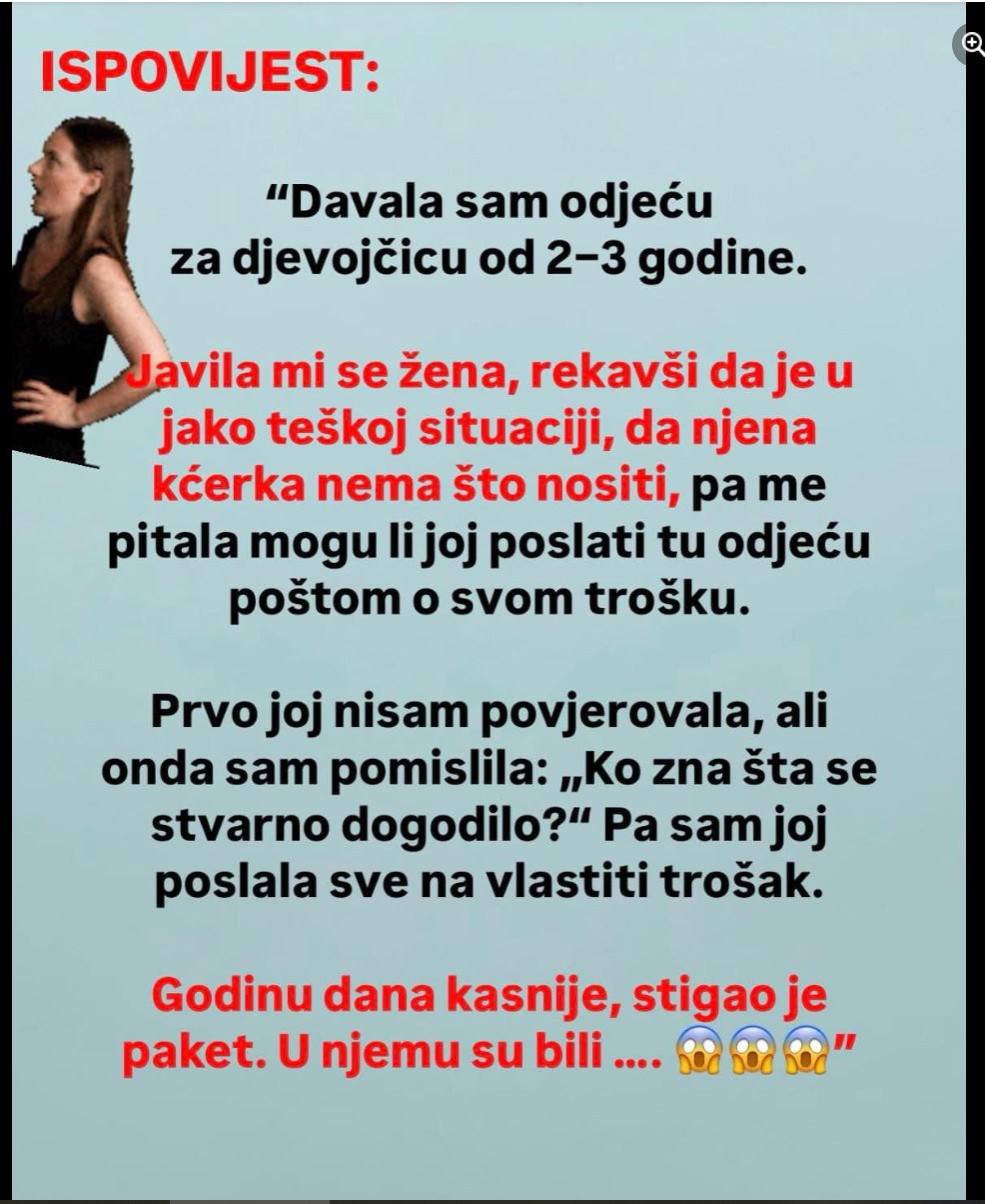 “Davala sam odjeću za djevojčicu od 2–3 godine”