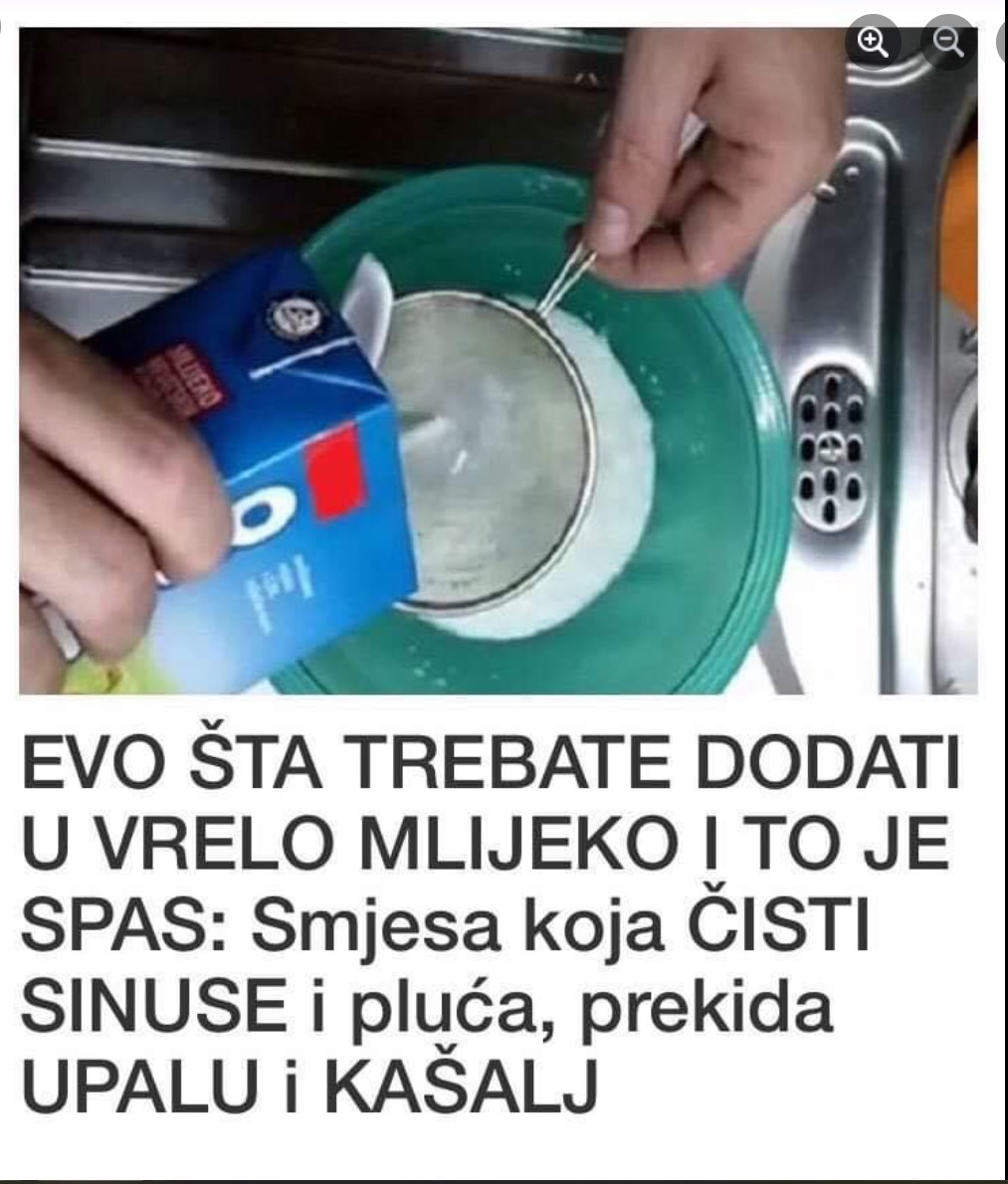 EVO ŠTA TREBATE DODATI U VRELO MLIJEKO I TO JE SPAS: Smjesa koja ČISTI SINUSE i pluća, prekida UPALU i KAŠALJ