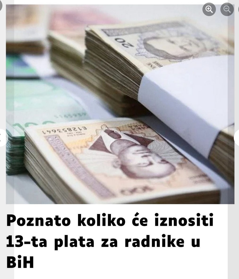 Poznato koliko će iznositi 13-ta plata za radnike u BiH