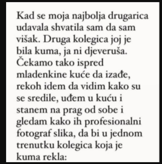 “Kad se moja najbolja drugarica udavala shvatila sam da sam višak”