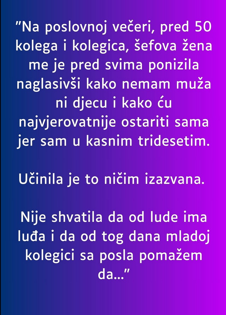 “Na poslovnoj večeri…”