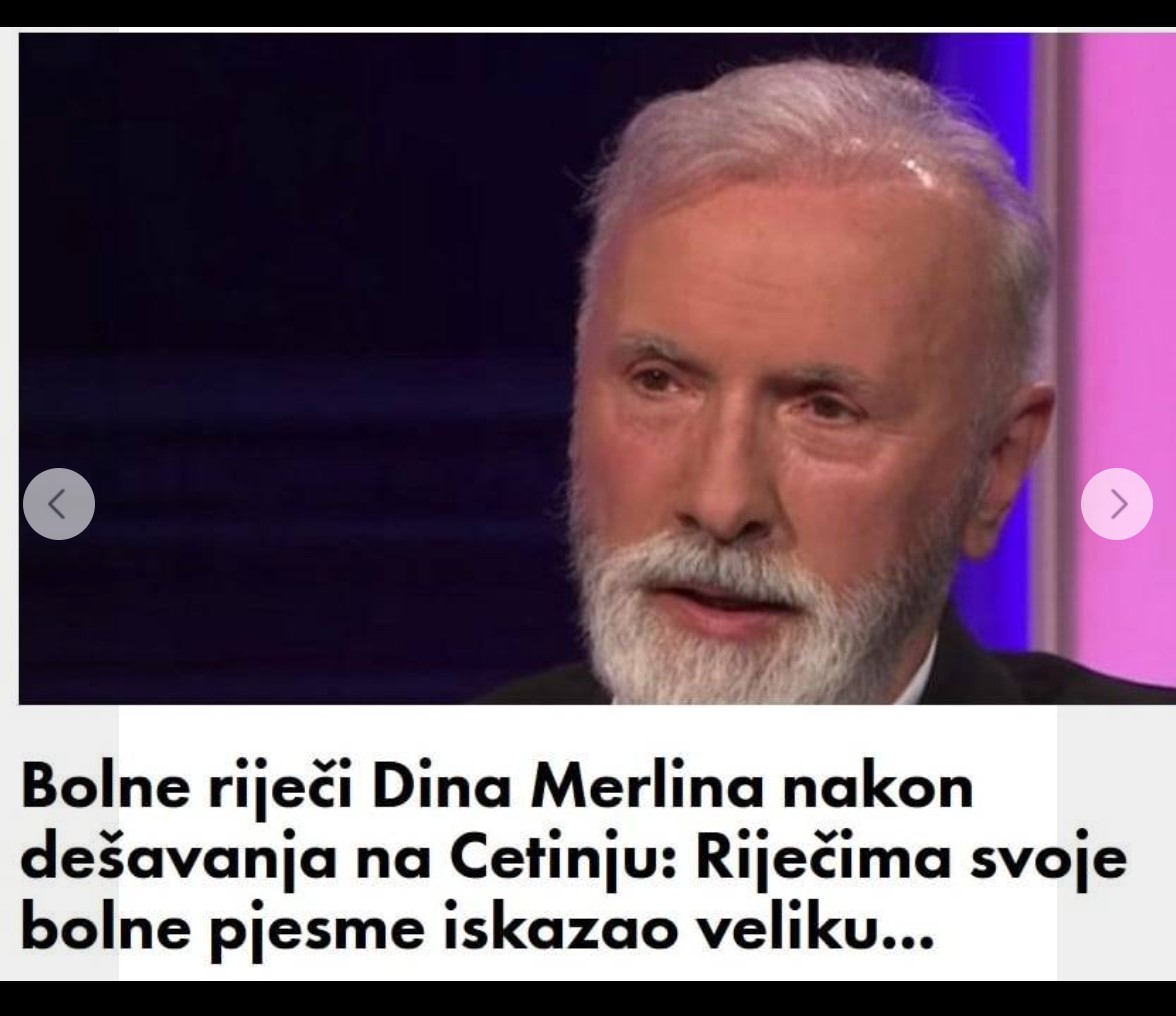 Bolne riječi Dina Merlina nakon dešavanja na Cetinju: Riječima svoje bolne pjesme iskazao veliku…