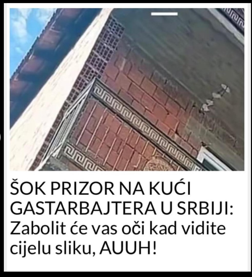 ŠOK PRIZOR NA KUĆI GASTARBAJTERA U SRBIJI: Zabolit će vas oči kad vidite cijelu sliku, AUUH!