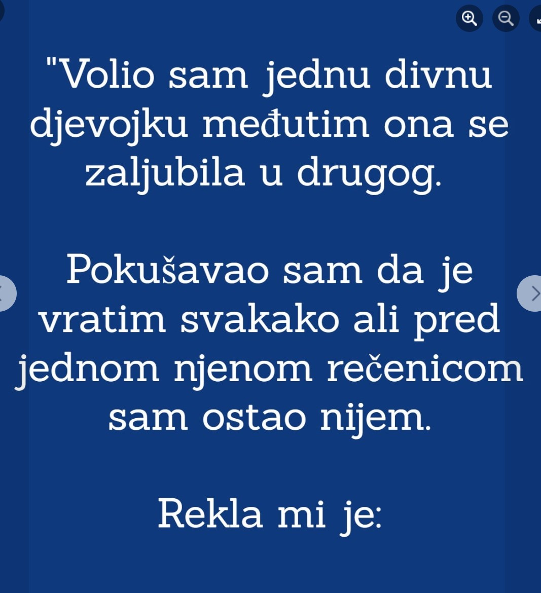 “Volio sam jednu divnu djevojku…”