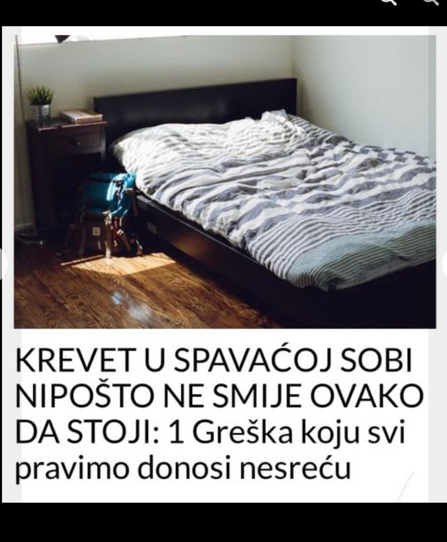 KREVET U SPAVAĆOJ SOBI NIPOŠTO NE SMIJE OVAKO DA STOJI: 1 Greška koju svi pravimo donosi nesreću