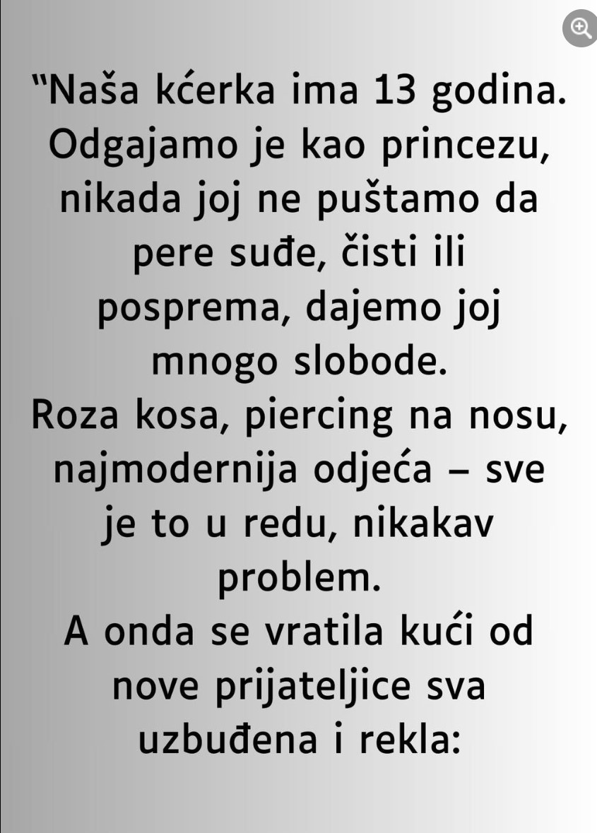 “Naša kćerka ima 13 godina…”