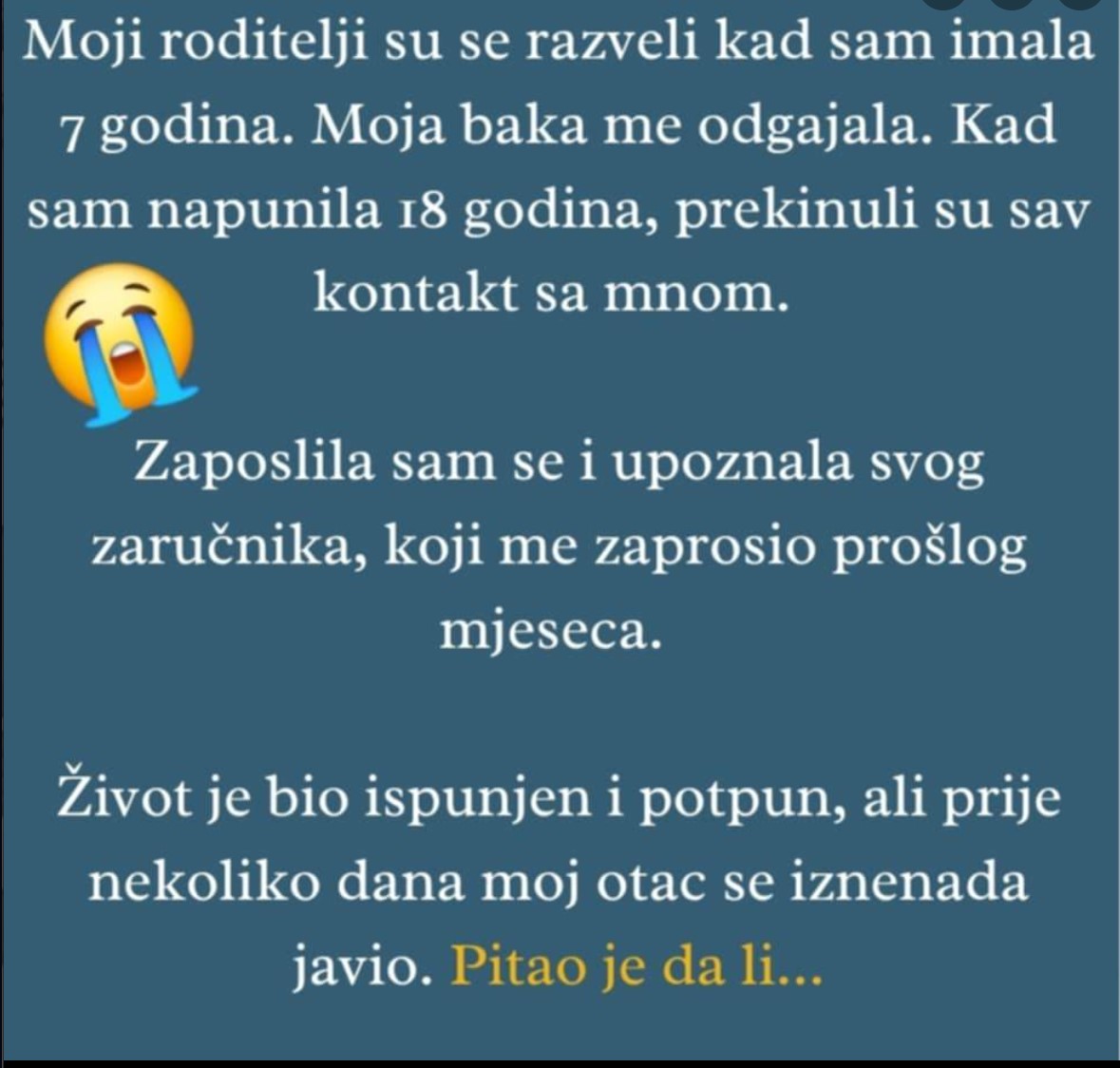 “Moji roditelji su se razveli kada sam imala 7 godina..”