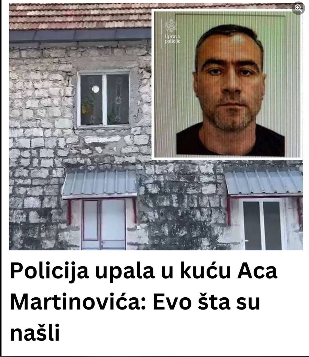 Policija upala u kuću Aca Martinovića: Evo šta su našli