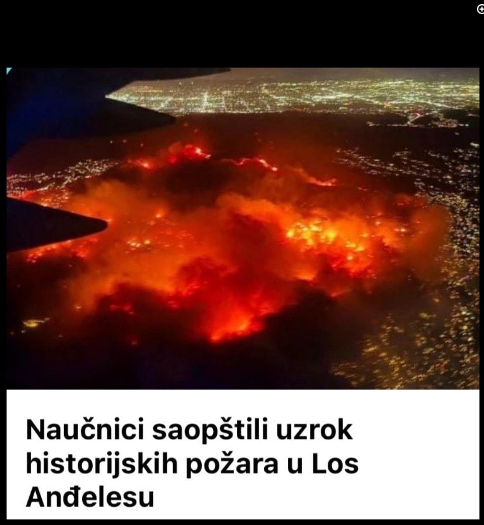 Naučnici saopštili uzrok historijskih požara u Los Anđelesu