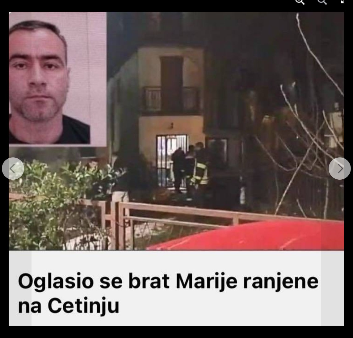 Oglasio se brat Marije ranjene na Cetinju