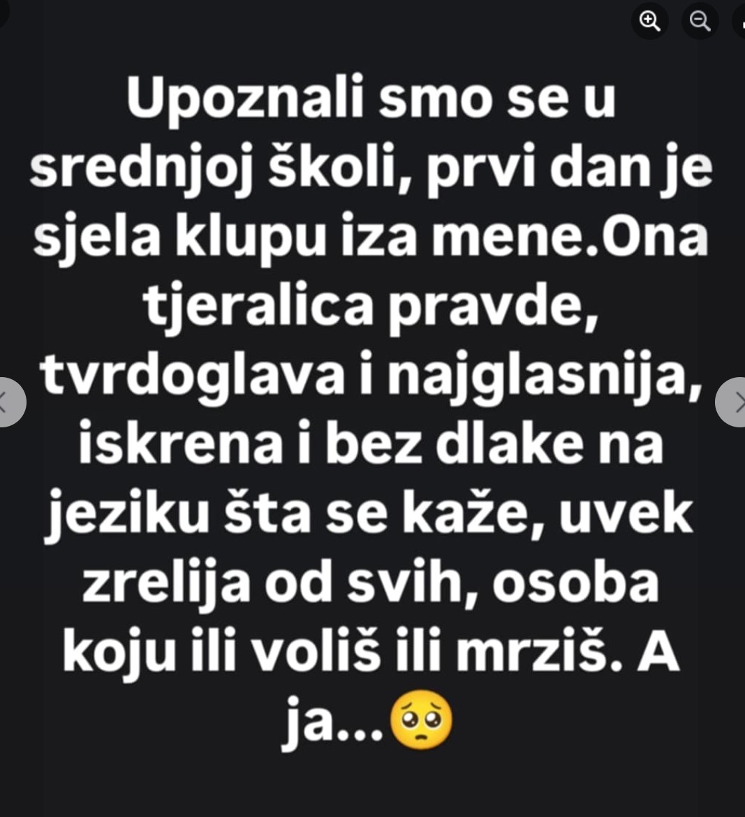 “Upoznali smo se u srednjoj školi, prvi dan je sjel…“