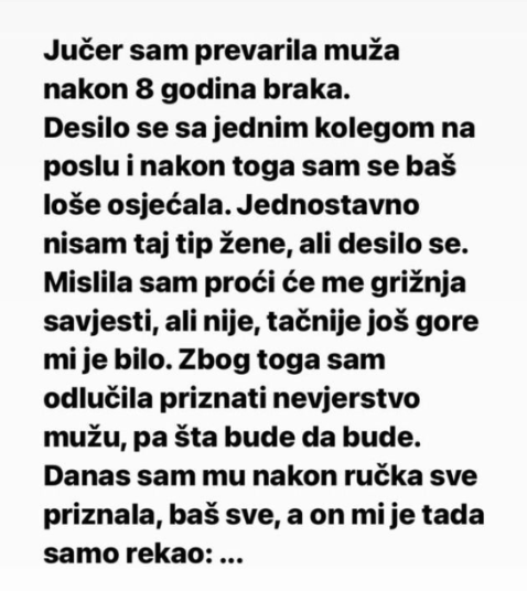 “Nakon 8 godina braka, jednostavno se desilo”