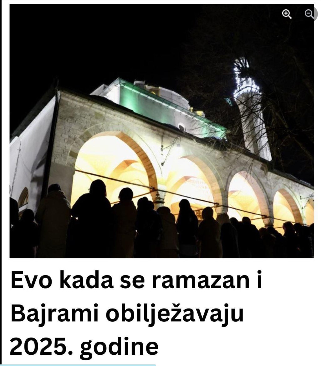 Evo kada se ramazan i Bajrami obilježavaju 2025. godine