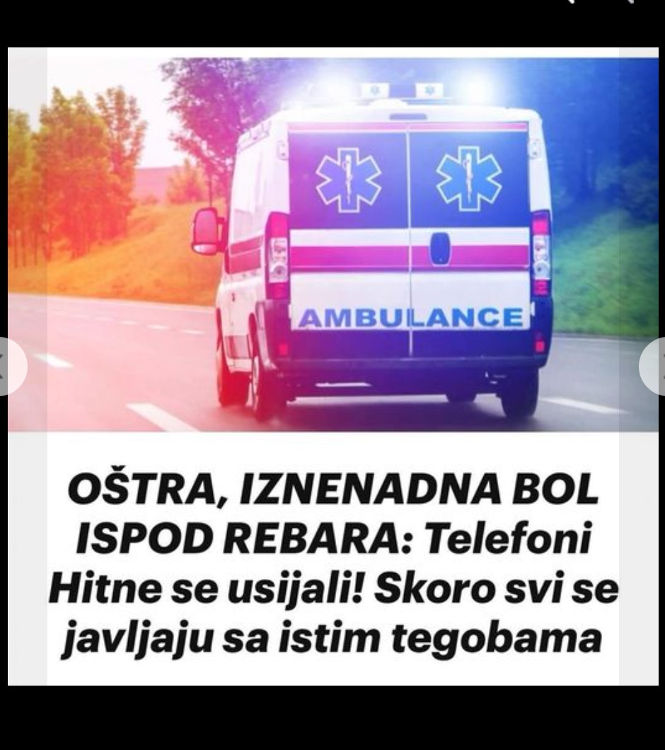 OŠTRA, IZNENADNA BOL ISPOD REBARA: Telefoni Hitne se usijali! Skoro svi se javljaju sa istim tegobama