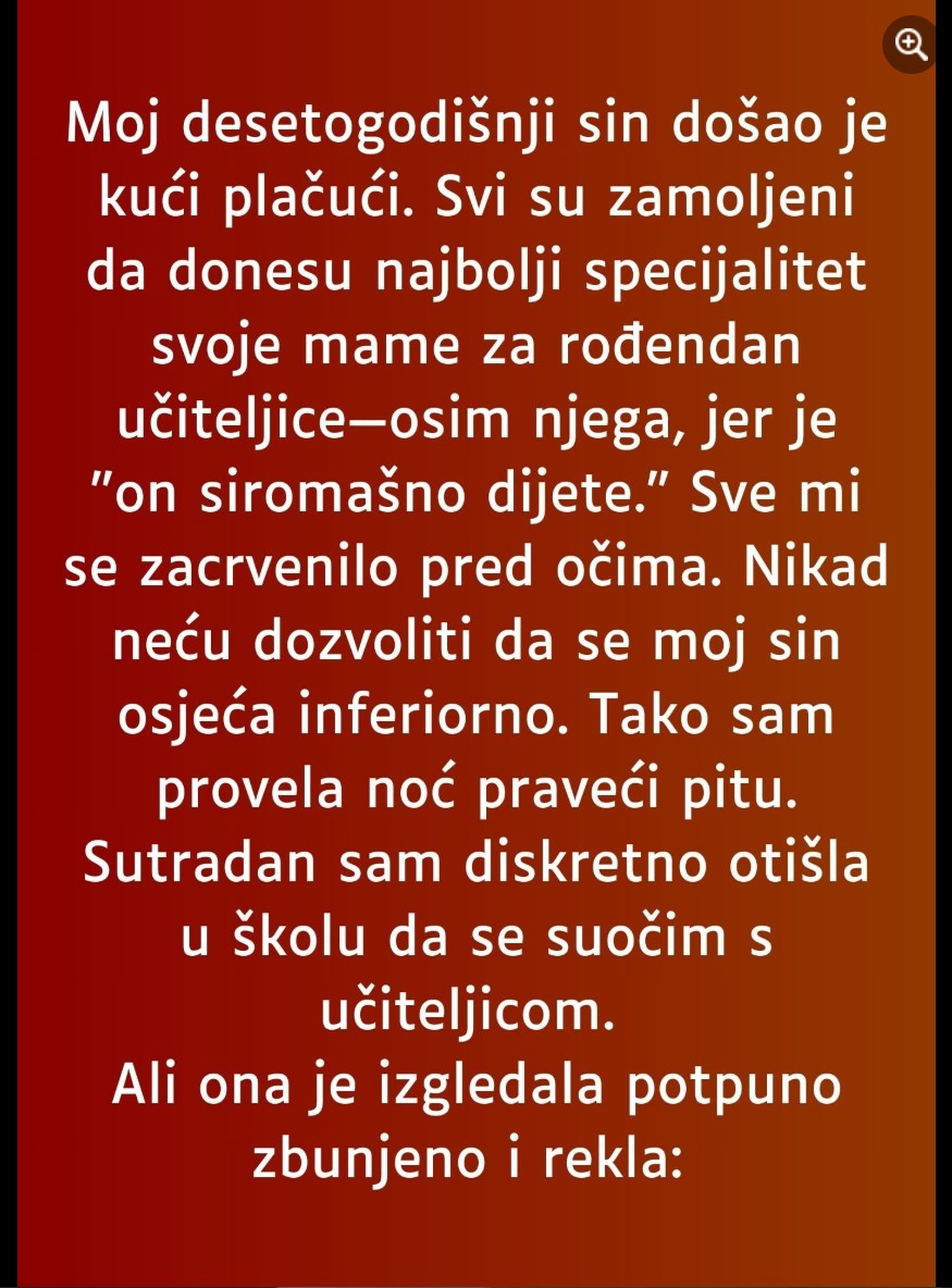 Moj desetogodišnji sin došao je kući plačući…”