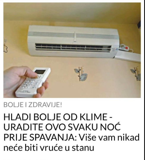 HLADI BOLJE OD KLIME – URADITE OVO SVAKU NOĆ PRIJE SPAVANJA: Više vam nikad neće biti vruće u stanu