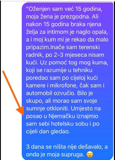 “Oženjen sam već 15 godina, moja žena je prezgodna.”