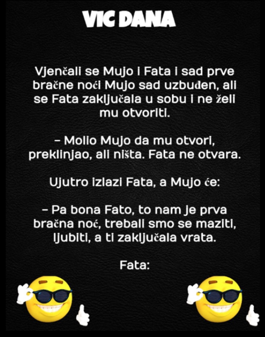 VIC DANA: Vjenčali se Mujo i Fata