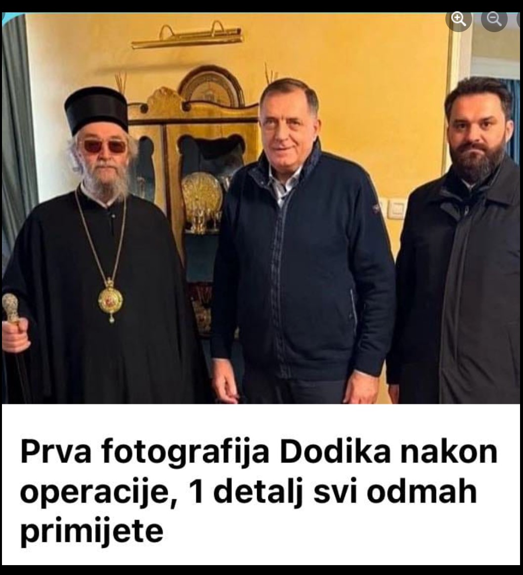 Prva fotografija Dodika nakon operacije, 1 detalj svi odmah primijete