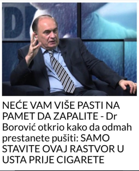 NEĆE VAM VIŠE PASTI NA PAMET DA ZAPALITE – Dr Borović otkrio kako da odmah prestanete pušiti: SAMO STAVITE OVAJ RASTVOR U USTA PRIJE CIGARETE