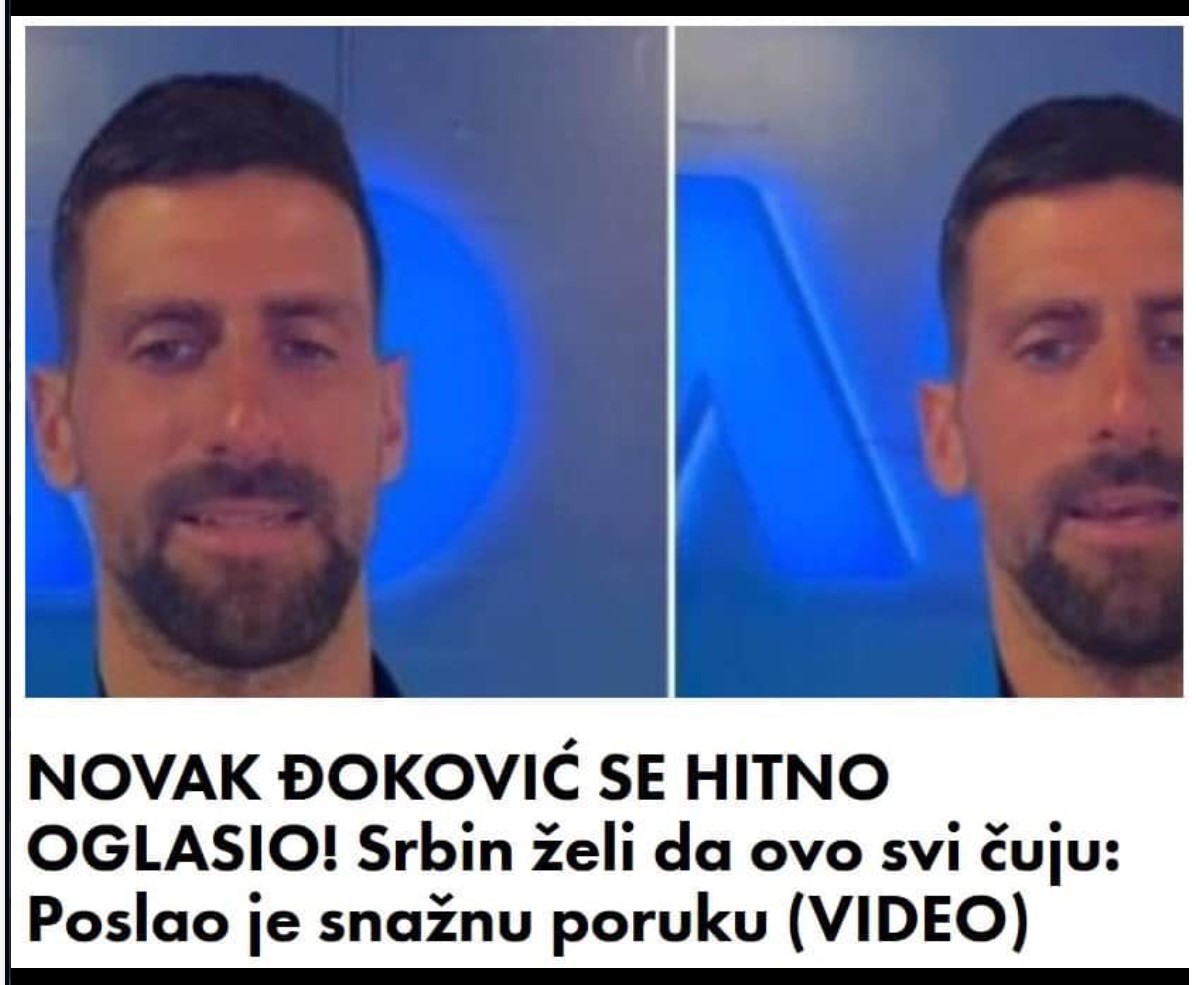 NOVAK ĐOKOVIĆ SE HITNO OGLASIO! Srbin želi da ovo svi čuju: Poslao je snažnu poruku (VIDEO)