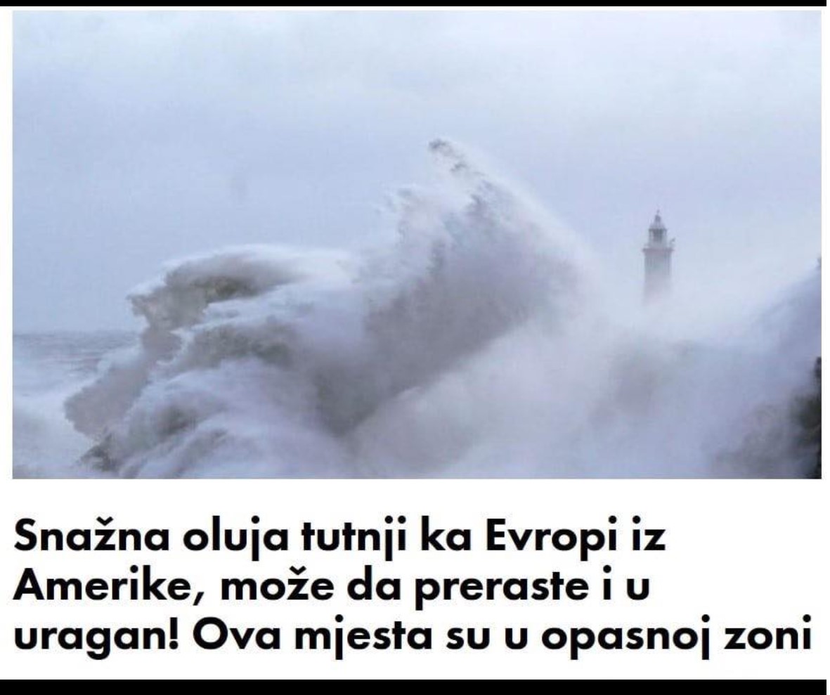 Snažna oluja tutnji ka Evropi iz Amerike, može da preraste i u uragan! Ova mjesta su u opasnoj zoni