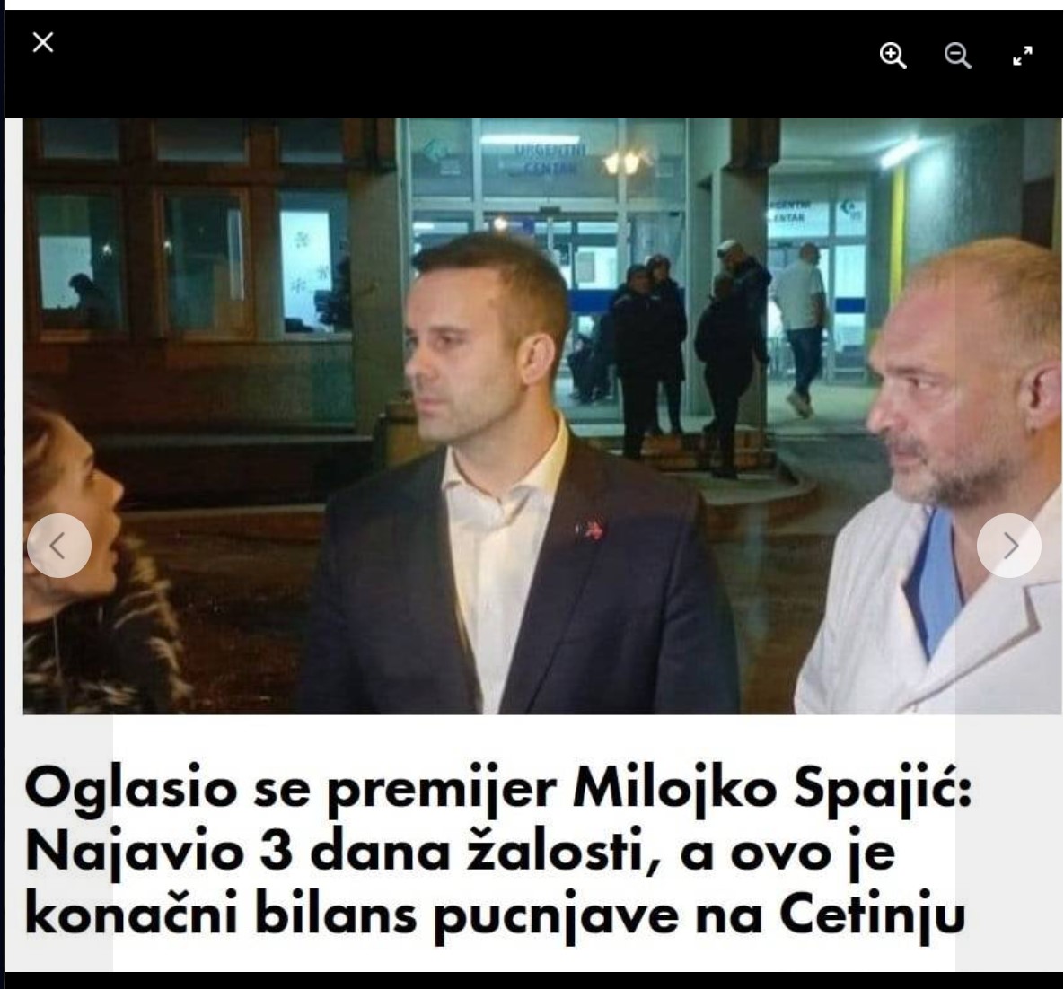 Oglasio se premijer Milojko Spajić: Najavio 3 dana žalosti, a ovo je konačni bilans pucnjave