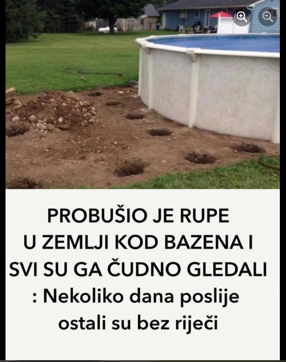 PROBUŠIO JE RUPE U ZEMLJI KOD BAZENA I SVI SU GA ČUDNO GLEDALI: Nekoliko dana poslije ostali su bez riječi