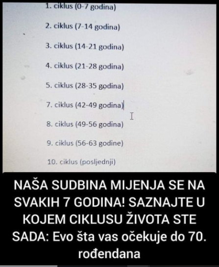 NAŠA SUDBINA MIJENJA SE NA SVAKIH 7 GODINA! SAZNAJTE U KOJEM CIKLUSU ŽIVOTA STE SADA: Evo šta vas očekuje do 70. rođendana