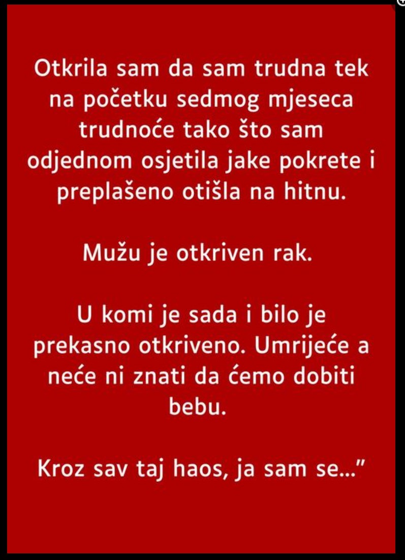 Otkrila sam da sam trudna tek na početku