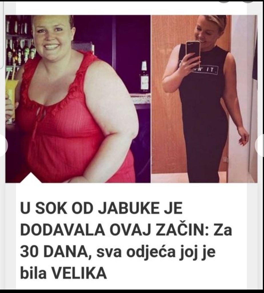 U SOK OD JABUKE JE DODAVALA OVAJ ZAČIN: Za 30 DANA, Sva Odjeća Joj Je Bila VELIKA