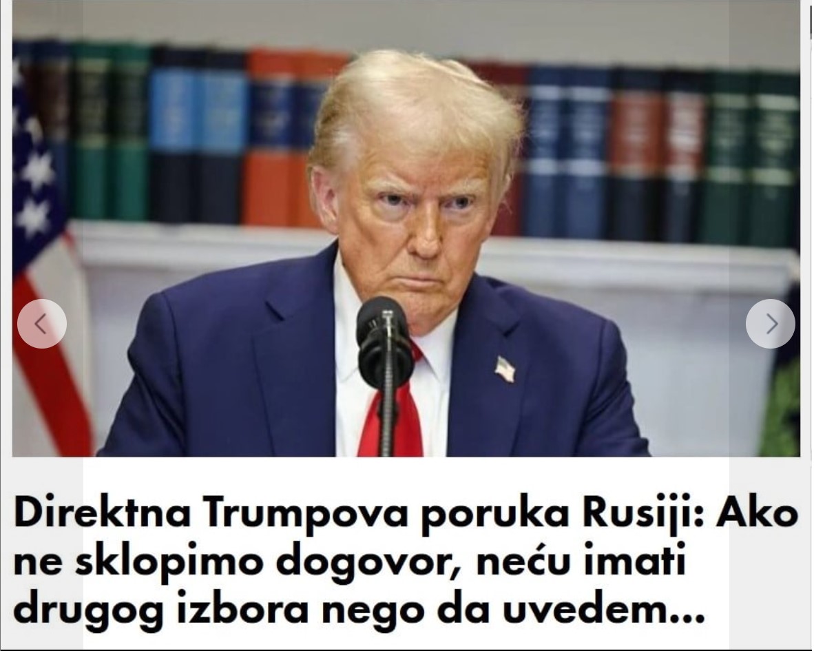 Direktna Trumpova poruka Rusiji: Ako ne sklopimo dogovor, neću imati drugog izbora nego da uvedem…