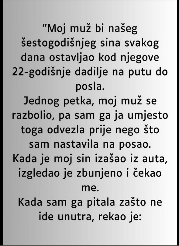 “Moj muž bi našeg šestogodišnjeg sina svakog dana ostavljao kod njegove 22-godišnje dadilje…”