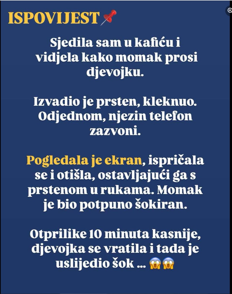 Sjedila sam u kafiću i gledala kako momak želi zaprositi djevojku: A ONDA ŠOK