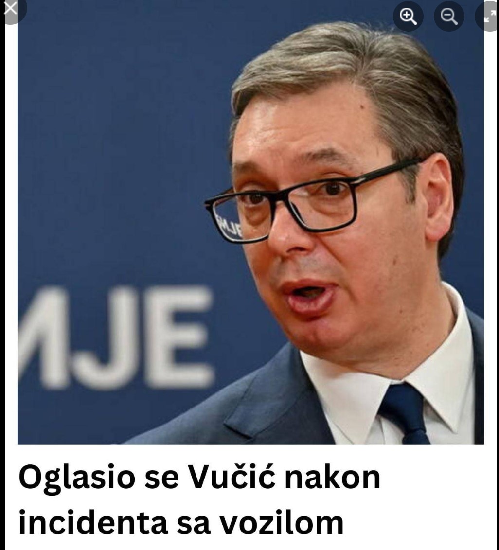 Oglasio se Vučić nakon incidenta s vozilom