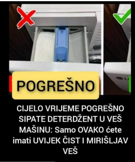 CIJELO VRIJEME POGREŠNO SIPATE DETERDŽENT U VEŠ MAŠINU: Samo OVAKO ćete imati UVIJEK ČIST I MIRIŠLJAV VEŠ