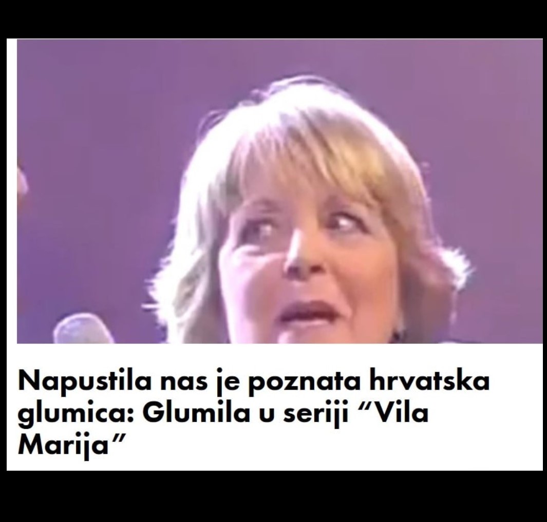 Napustila nas je poznata hrvatska glumica: Glumila u seriji “Vila Marija”