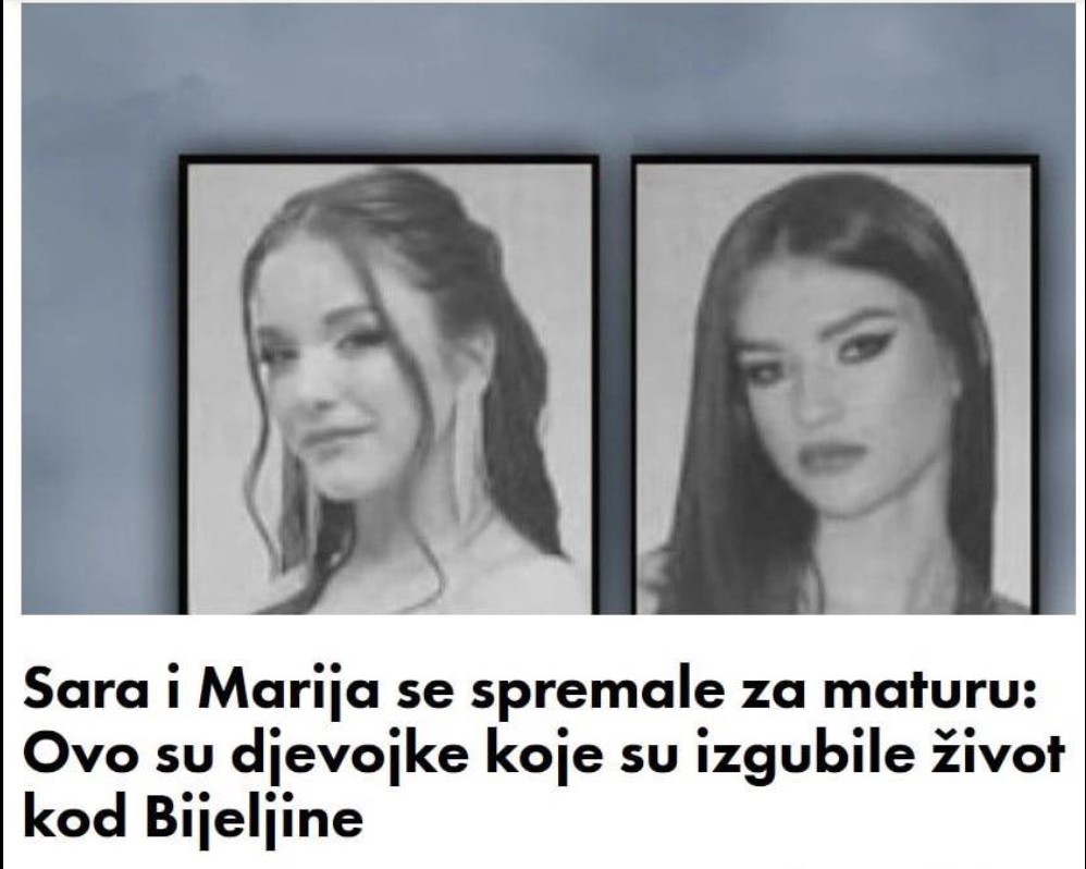 Sara i Marija se spremale za maturu: Ovo su djevojke koje su izgubile život kod Bijeljine