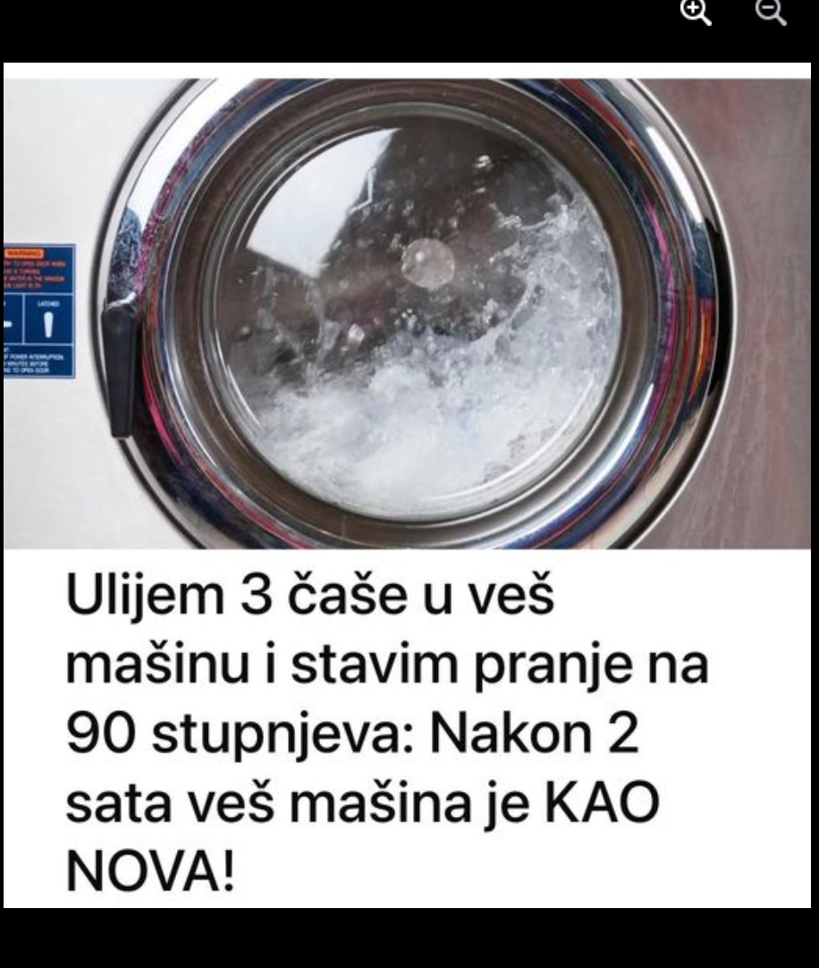 Ulijem 3 čaše u veš mašinu i stavim pranje na 90 stupnjeva: Nakon 2 sata veš mašina je KAO NOVA!