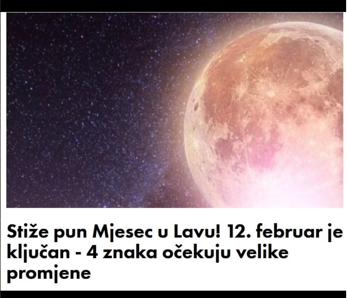 Stiže pun Mjesec u Lavu! 12. veljače je ključan – 4 znaka očekuju velike promjene