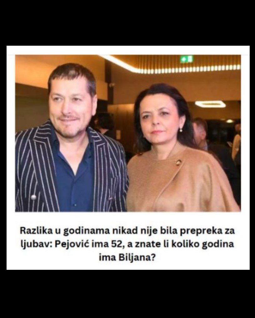 Razlika u godinama nikad nije bila prepreka za ljubav: Pejović ima 52, a znate li koliko godina ima Biljana?